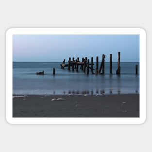 Happisburgh Beach Groynes Sticker